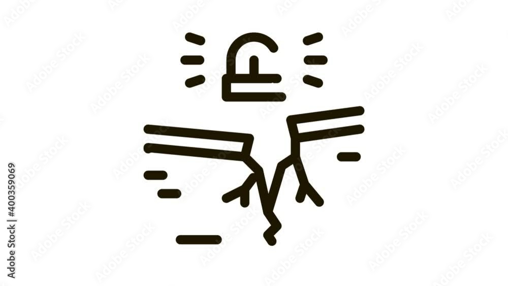 earthquake animated icon on white background earthquake animated icon on white background