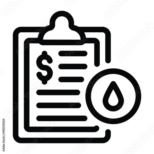 
Oil price agreement in glyph editable icon 
