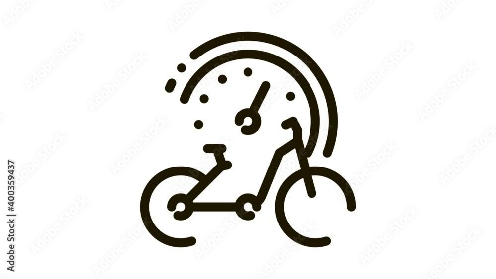 bike use time Icon Animation. black bike use time animated icon on white background bike use time Icon Animation. black bike use time animated icon on white background