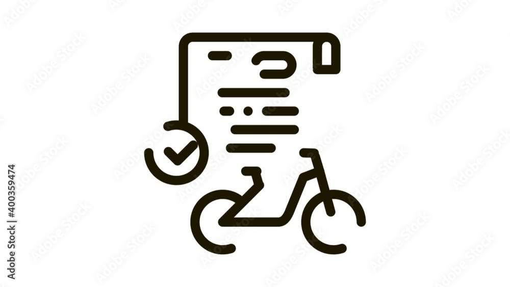 contract for temporary use of bicycle Icon Animation. black contract for temporary use of bicycle animated icon on white background contract for temporary use of bicycle Icon Animation. black contract for temporary use of bicycle animated icon on white background
