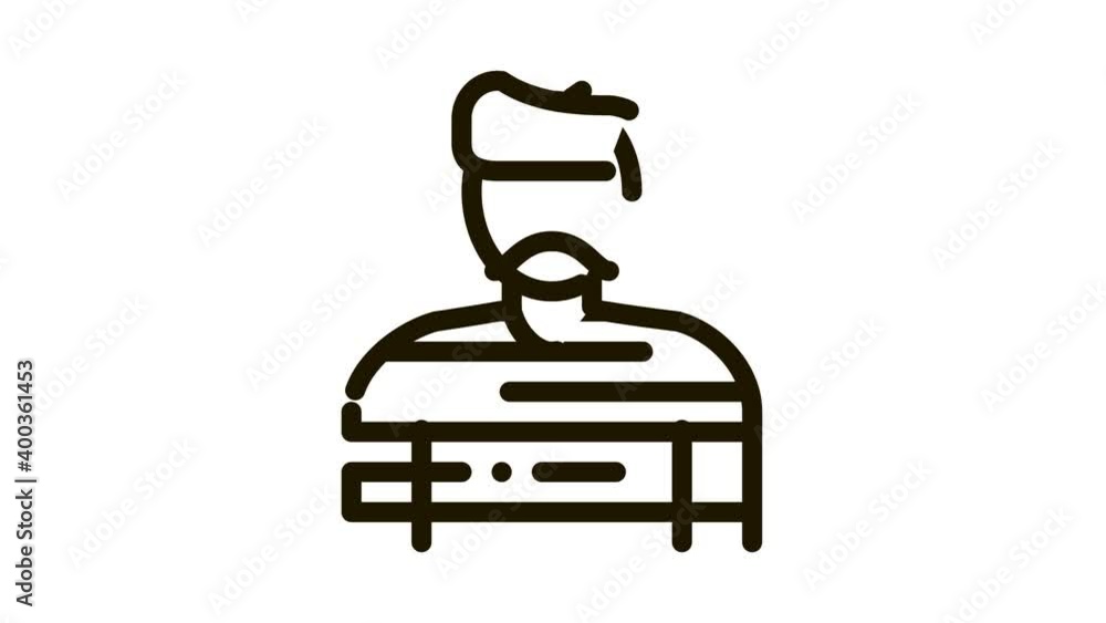 baker pastry chef french Icon Animation. black baker pastry chef french animated icon on white background baker pastry chef french Icon Animation. black baker pastry chef french animated icon on white background