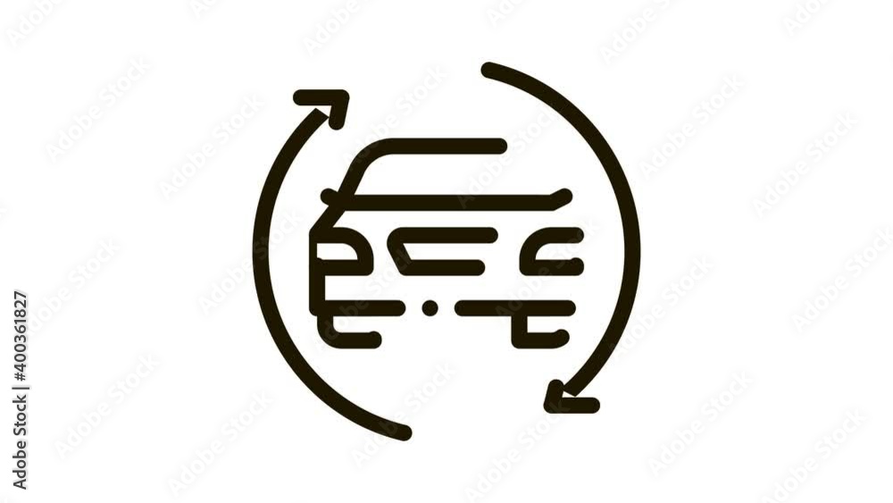 car exchange Icon Animation. black car exchange animated icon on white background car exchange Icon Animation. black car exchange animated icon on white background