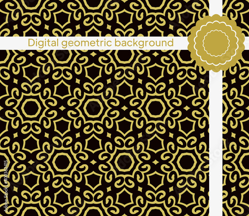 Luxury Traditional Ornamental Design. Modern Seamless Geometry Pattern. Vector Illustration. For Interior Design, Printing, Web And Textile Design.