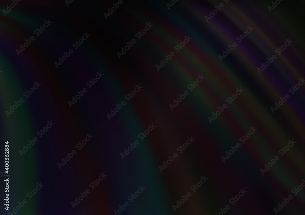 Dark Black vector background with bent ribbons.