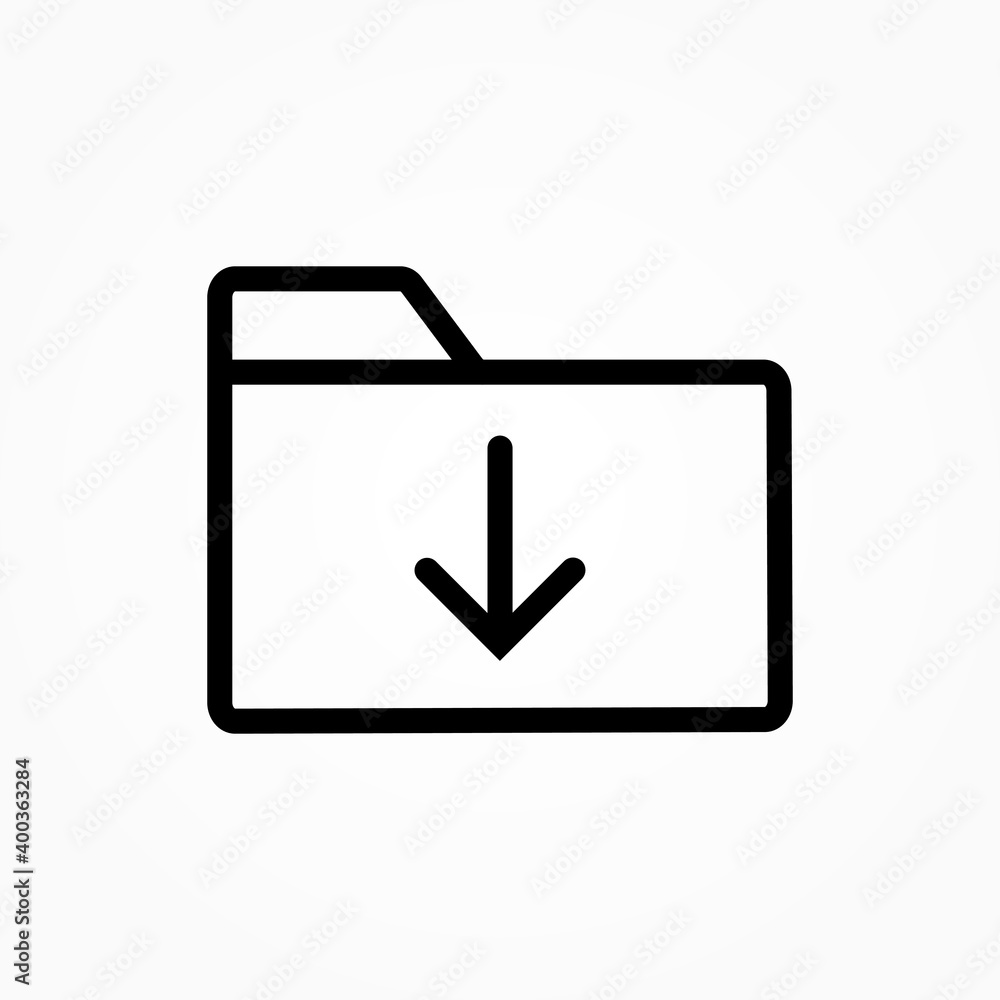 download folder icon for web and app download folder icon for web and app