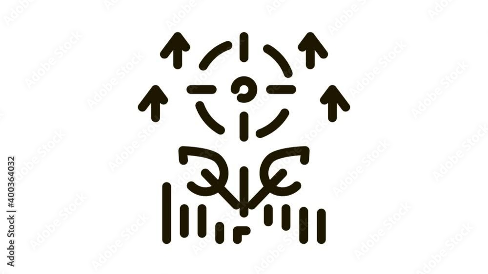 goal to grow plant Icon Animation. black goal to grow plant animated icon on white background goal to grow plant Icon Animation. black goal to grow plant animated icon on white background