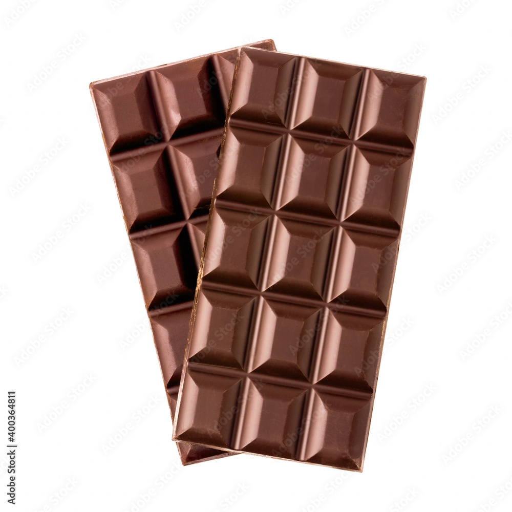 chocolate pieces bar Clipping Path on white isolated .Image stack Full depth of field macro chocolate pieces bar Clipping Path on white isolated .Image stack Full depth of field macro