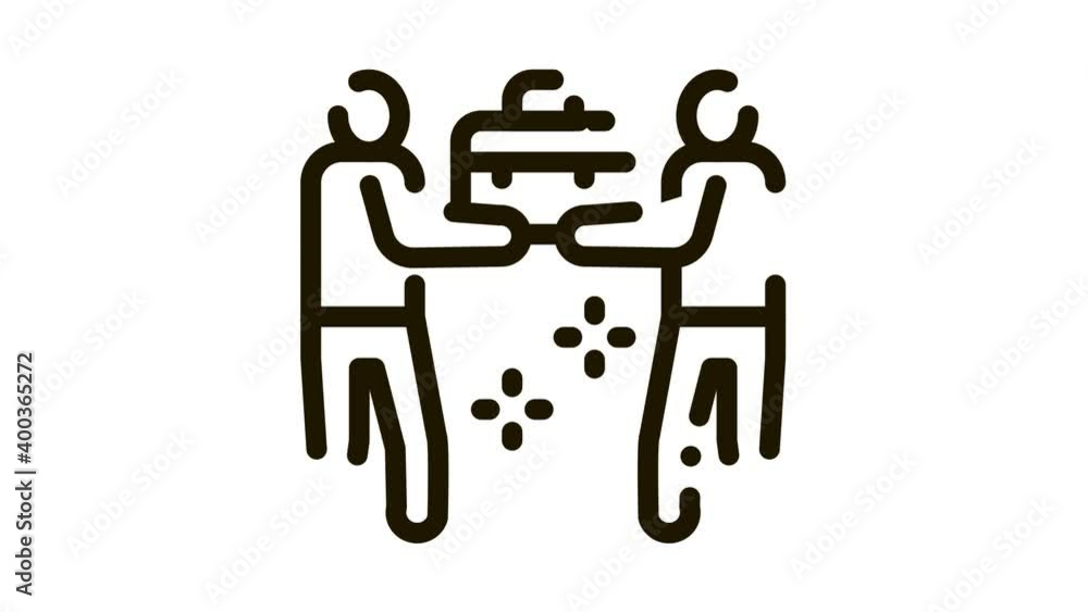 common work of two people Icon Animation. black common work of two people animated icon on white background common work of two people Icon Animation. black common work of two people animated icon on white background