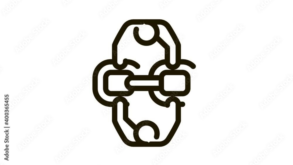 human connection Icon Animation. black human connection animated icon on white background human connection Icon Animation. black human connection animated icon on white background