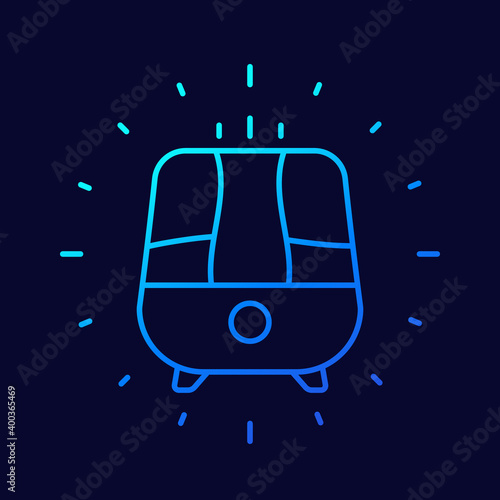 air humidifier or purifier icon, linear design