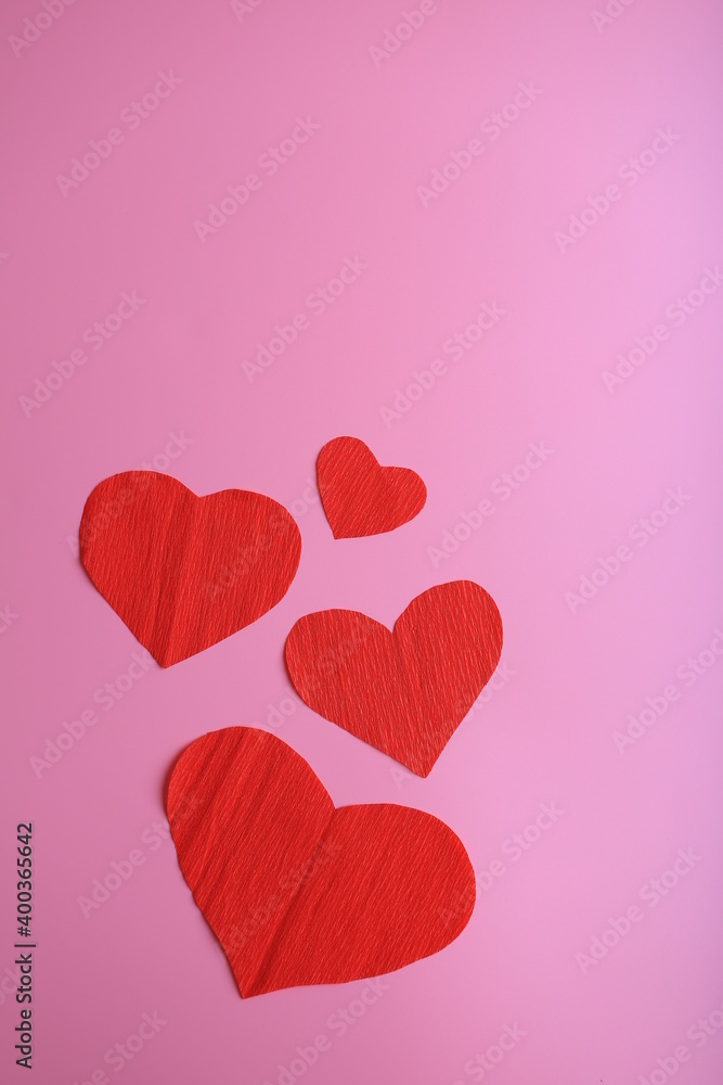 Valentine's Day background. Gifts, confetti, Valentines day concept. Flat lay, top view, copy space, Banner background. Valentine's Day background. Gifts, confetti, Valentines day concept. Flat lay, top view, copy space, Banner background.