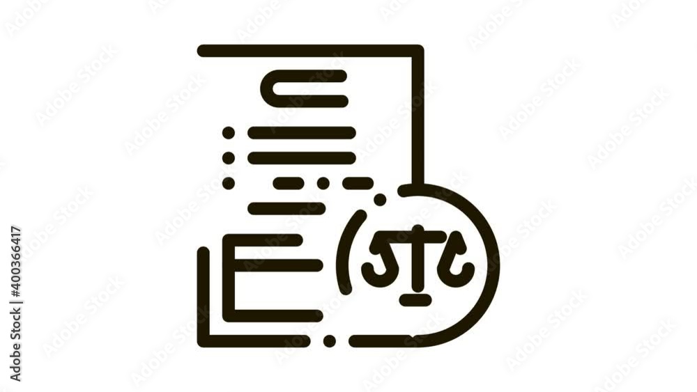legal paper Icon Animation. black legal paper animated icon on white background legal paper Icon Animation. black legal paper animated icon on white background