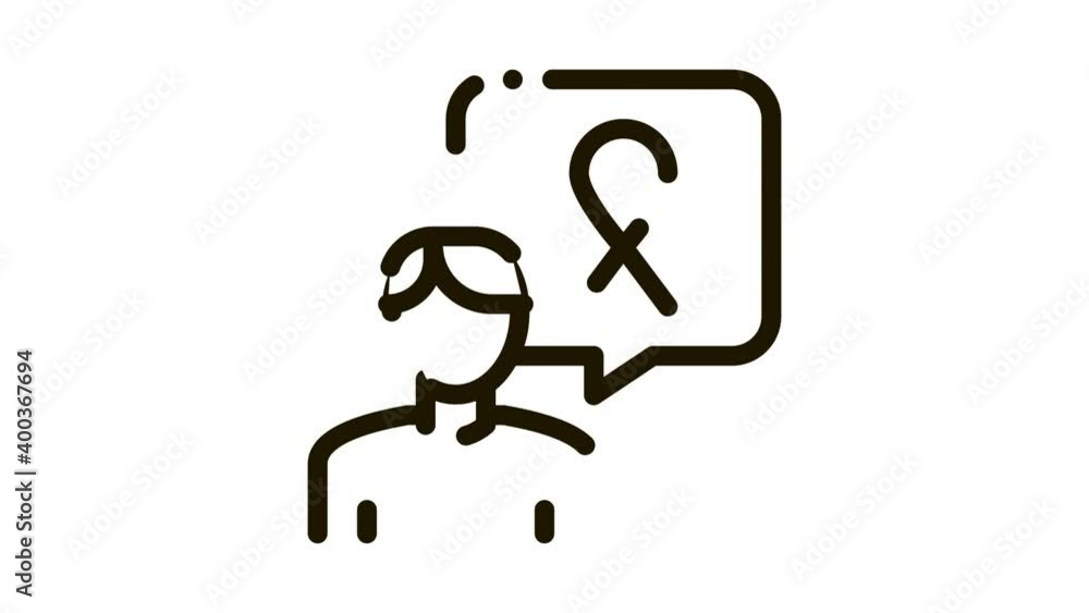 male volunteer Icon Animation. black male volunteer animated icon on white background male volunteer Icon Animation. black male volunteer animated icon on white background
