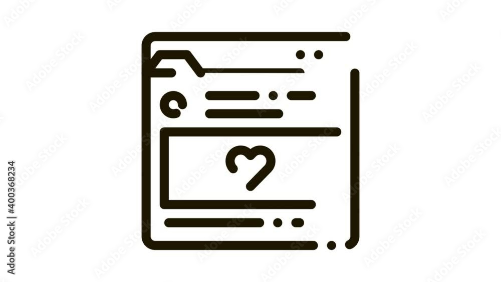 favorite info folder Icon Animation. black favorite info folder animated icon on white background favorite info folder Icon Animation. black favorite info folder animated icon on white background