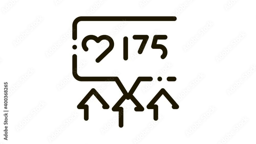 increase in likes Icon Animation. black increase in likes animated icon on white background increase in likes Icon Animation. black increase in likes animated icon on white background