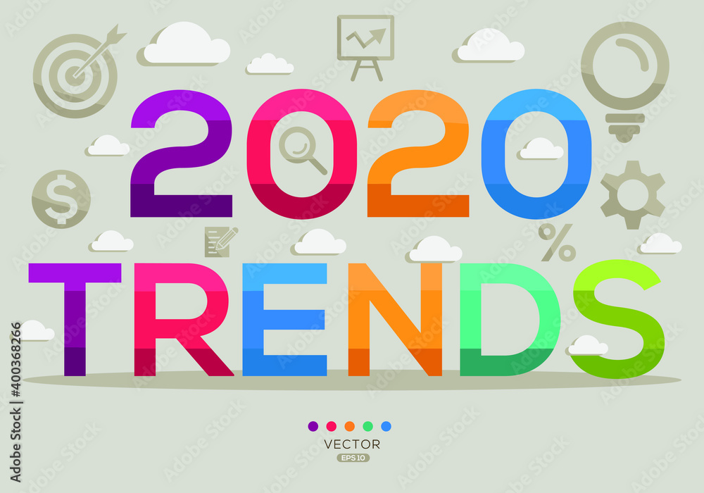Creative (2020 trends) Banner Word with Icon ,Vector illustration.