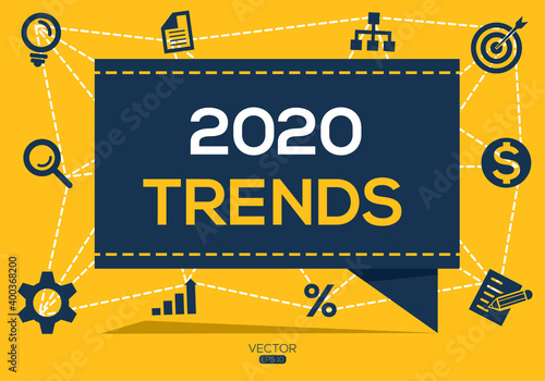 Creative (2020 trends) Banner Word with Icon ,Vector illustration.