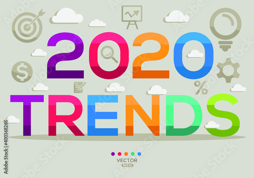 Creative (2020 trends) Banner Word with Icon ,Vector illustration.