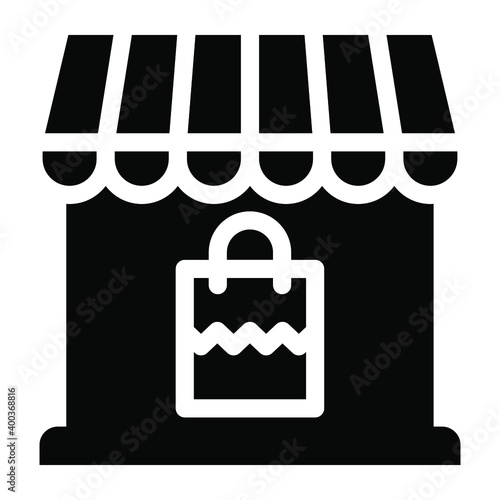 
Shop vector in solid design.
