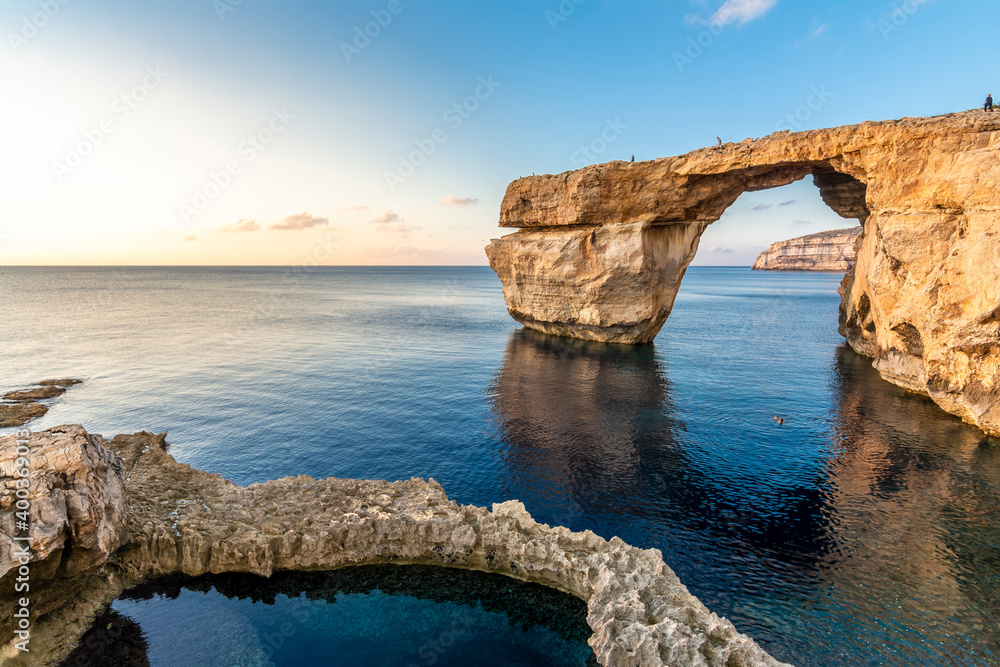 Azure window sunset in Malta