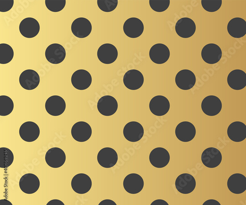 Gold polka dots pattern, colorful background - vector abstract background