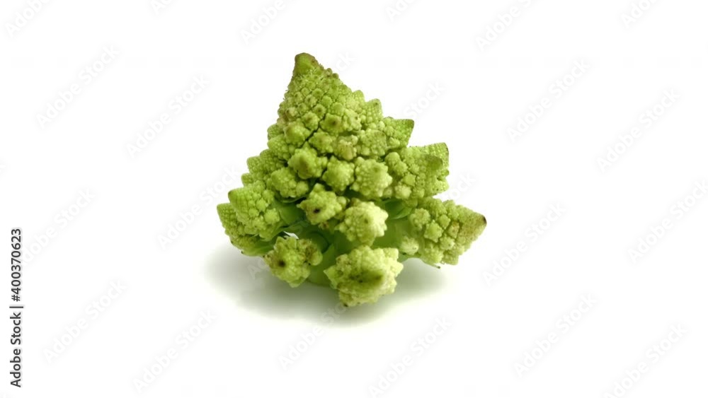 romanesque cabbage isolated on white background romanesque cabbage isolated on white background