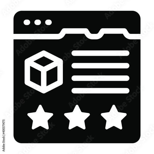
Product review filled style icon totally customized 
