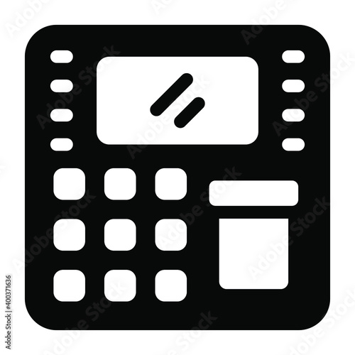 
Atm machine in glyph trendy icon 
