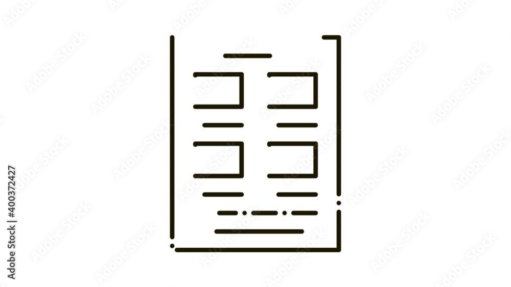 Newspaper Poster Icon Animation. black Newspaper Poster animated icon on white background Newspaper Poster Icon Animation. black Newspaper Poster animated icon on white background