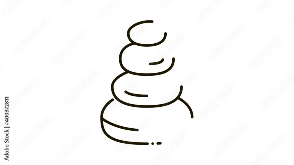 Stones Balance Icon Animation. black Stones Balance animated icon on white background Stones Balance Icon Animation. black Stones Balance animated icon on white background