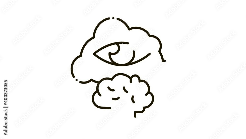 Self-Awareness Icon Animation. black Self-Awareness animated icon on white background Self-Awareness Icon Animation. black Self-Awareness animated icon on white background