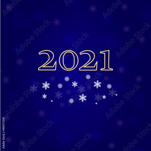 vector image with numbers 2021 on a blue background