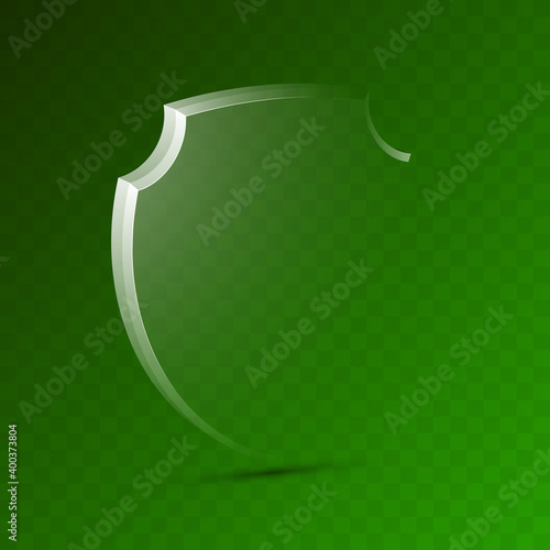 Protected guard shield concept. Safety badge color icon. Privacy colorful banner. Security bright label. Defense tag. Presentation shining sticker shape. Defense safeguard sign illustration