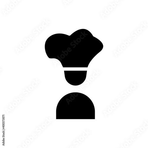 Chef glyph icon. restaurant icon. simple design editable. Design template vector