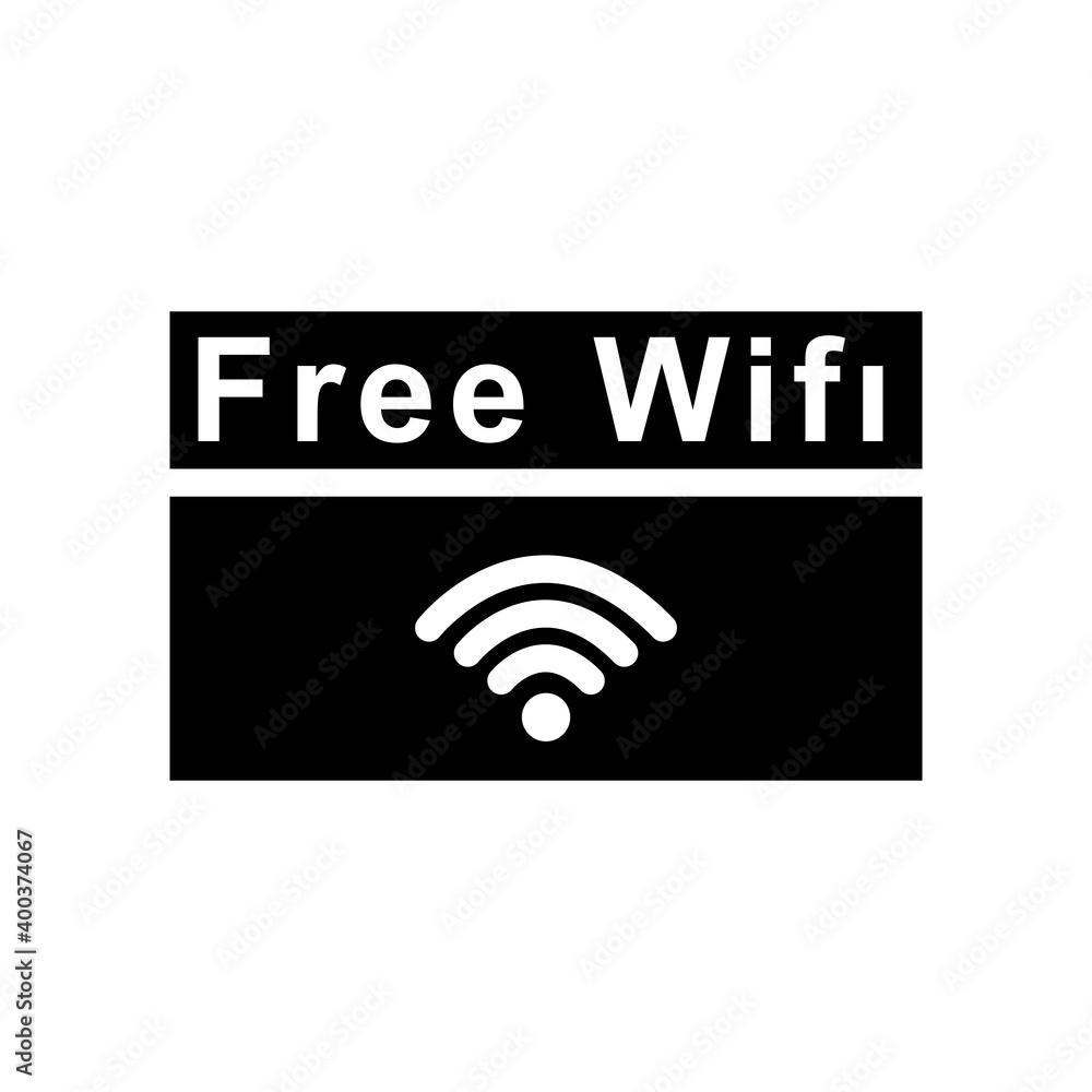 Free wifi glyph icon. simple design editable. Design template vector Free wifi glyph icon. simple design editable. Design template vector