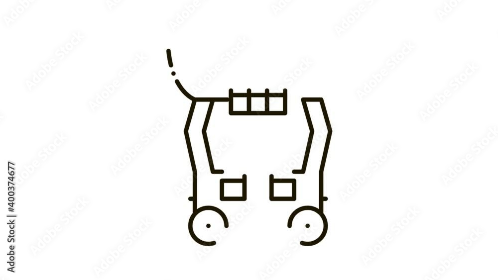 Bicycle Brake Handles Icon Animation. black Bicycle Brake Handles animated icon on white background Bicycle Brake Handles Icon Animation. black Bicycle Brake Handles animated icon on white background