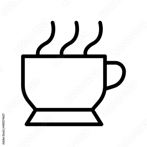 Tea cup line icon. simple design editable. Design template vector