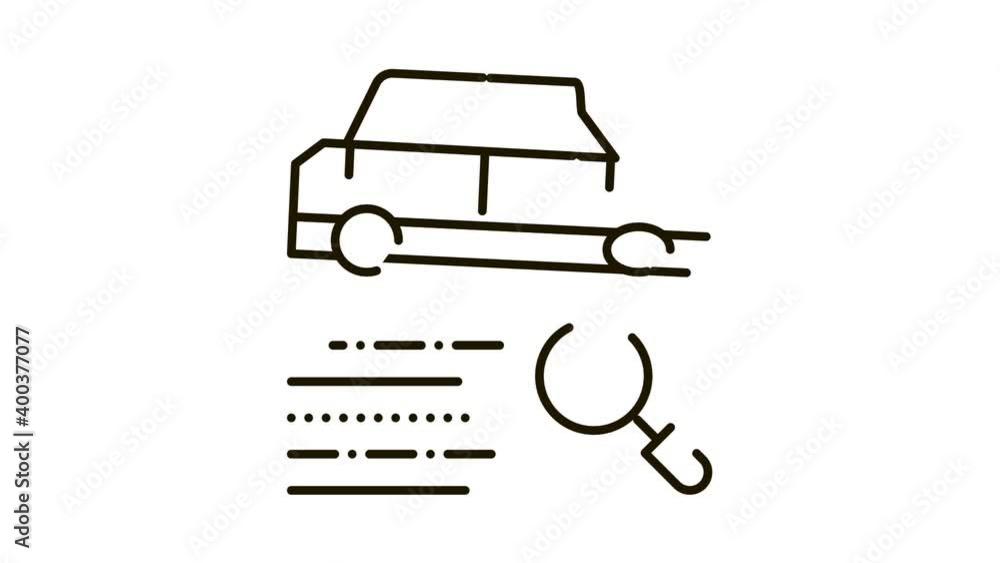 Car Gear Detail Icon Animation. black Car Gear Detail animated icon on white background Car Gear Detail Icon Animation. black Car Gear Detail animated icon on white background