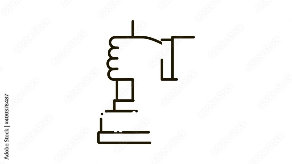 Hand Hold Plunger Icon Animation. black Hand Hold Plunger animated icon on white background Hand Hold Plunger Icon Animation. black Hand Hold Plunger animated icon on white background
