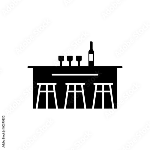 bar counter icon element of bar icon for mobile concept and web apps. Thin line bar counter icon can be used for web and mobile. Premium icon on white background