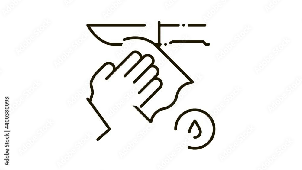 Knife Cleaning Icon Animation. black Knife Cleaning animated icon on white background Knife Cleaning Icon Animation. black Knife Cleaning animated icon on white background