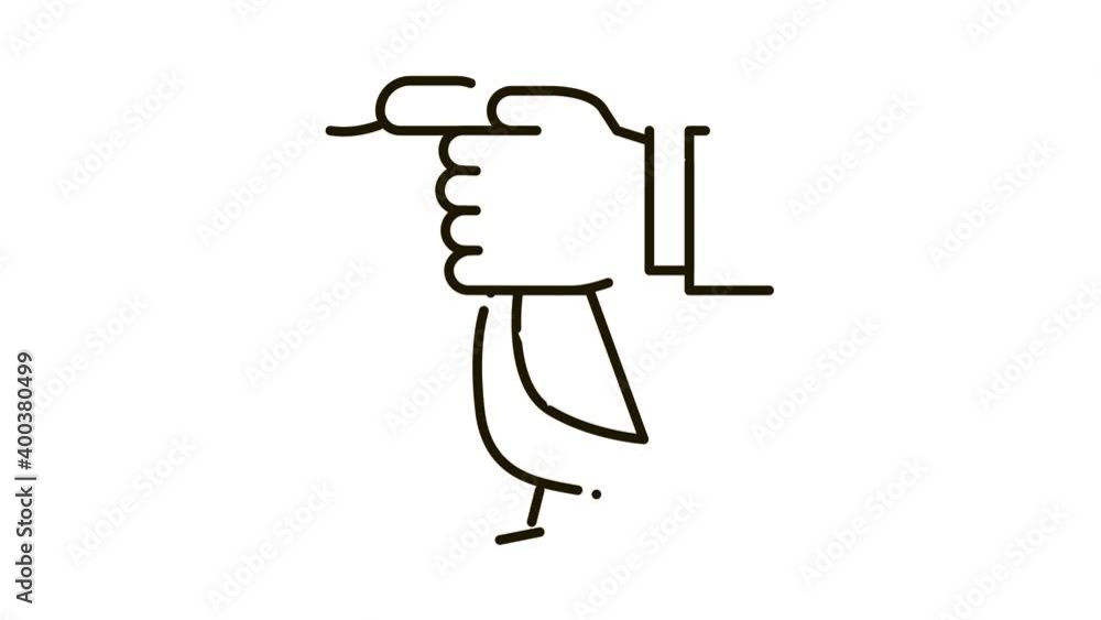 Hand Hold Duck Icon Animation. black Hand Hold Duck animated icon on white background Hand Hold Duck Icon Animation. black Hand Hold Duck animated icon on white background