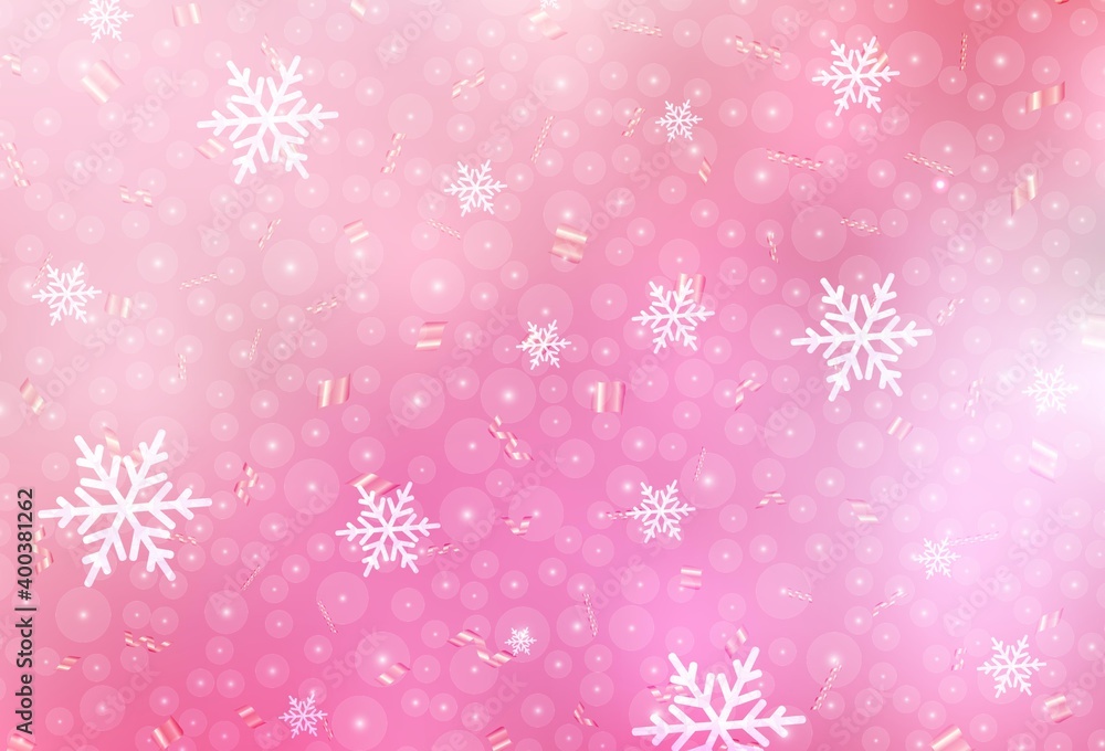 Light Pink vector backdrop in holiday style. Light Pink vector backdrop in holiday style.