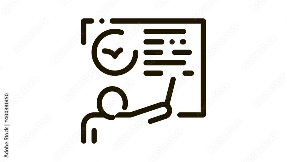 Teacher Talking About Bird Icon Thin Line . Teacher Ornithologist Near Blackboard Speaking And Pointing animated icon on white background Teacher Talking About Bird Icon Thin Line . Teacher Ornithologist Near Blackboard Speaking And Pointing animated icon on white background