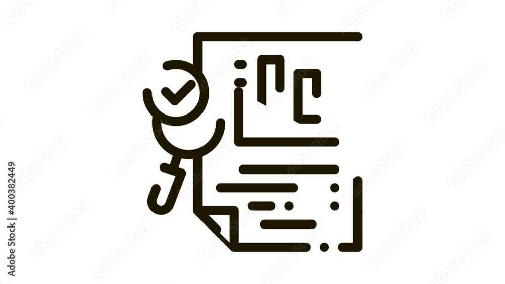 File Infographic Research Icon Animation. black Analysis And Approved By Magnifier Glass Infographic Document animated icon on white background File Infographic Research Icon Animation. black Analysis And Approved By Magnifier Glass Infographic Document animated icon on white background