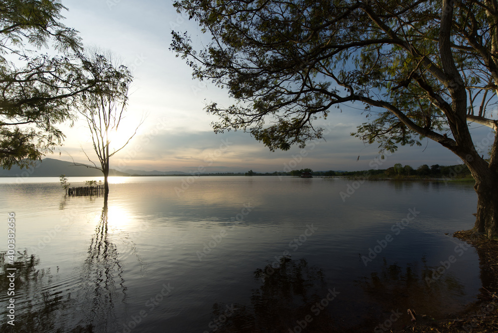 Fishing in Huai Mai Teng reservoir Ratchaburi ,Thailand