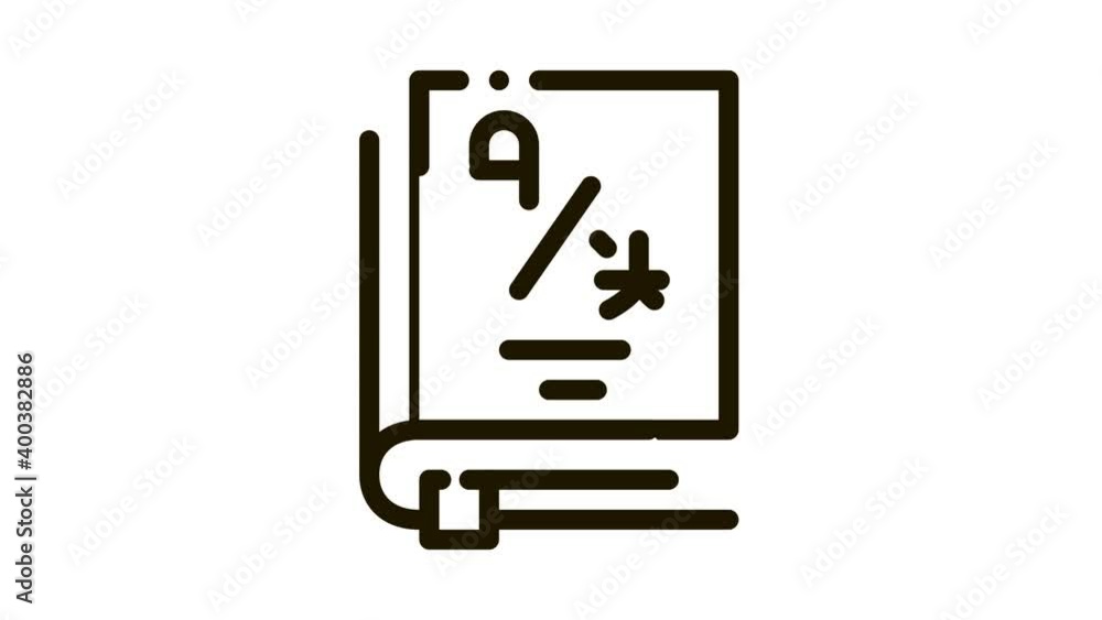 Dictionary Or Education Book Icon Animation. black Research Dictionary For Education And Study Foreign Words animated icon on white background Dictionary Or Education Book Icon Animation. black Research Dictionary For Education And Study Foreign Words animated icon on white background