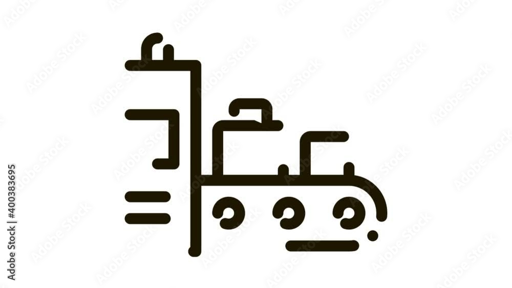 Luggage Security System Icon Animation. black Airport X-ray Equipment For Checking Passenger Baggage animated icon on white background Luggage Security System Icon Animation. black Airport X-ray Equipment For Checking Passenger Baggage animated icon on white background