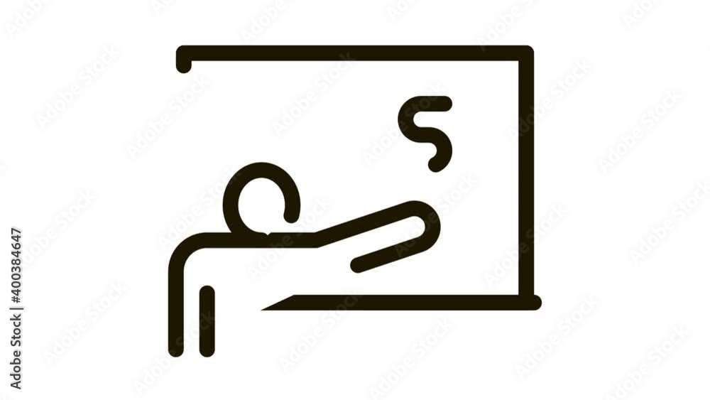 Speech Lesson Icon Animation. black Speech Lesson animated icon on white background Speech Lesson Icon Animation. black Speech Lesson animated icon on white background