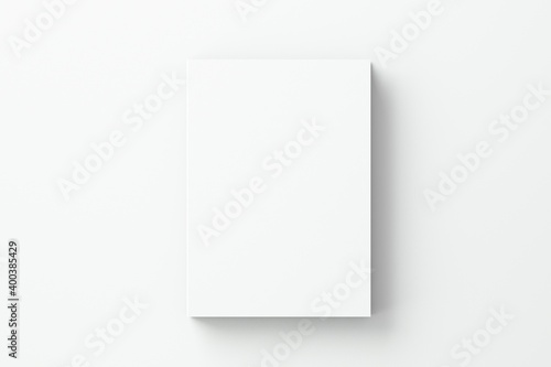 Blank white A4 book on with floor for mockup © Alex Celaire